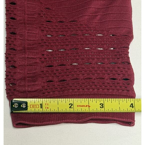 Gymshark Energy Seamless High Rise Perforated Leggings Burgundy Womens Small S - Picture 14 of 15